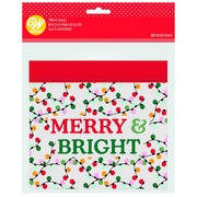 Merry & Bright Resealable Party Treat Bags (Pk 20)