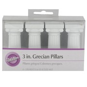Cake Decorating Grecian Pillars 3in-7.6cm Pk4 