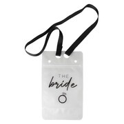 Ginger Ray The Bride Hens Party Drink Pouch with Straw & Lanyard Pk 1