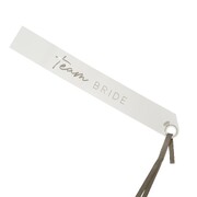 Ginger Ray White Silver Foiled Team Bride Sash Pk 6