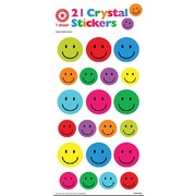 Assorted Smiles Crystal Stickers (21 Stickers)