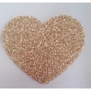 Gold Glitter Heart Seals (42 Seals)