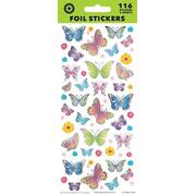 Butterfly Foil Stickers (2 Sheets 116 Stickers)