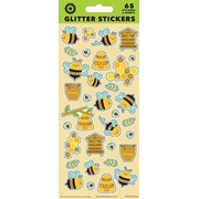 Bees Glitter Stickers (2 Sheets 65 Stickers)
