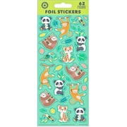 Safari Jungle Animals Stickers (2 Sheets 62 Stickers)