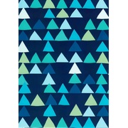 Blue Triangles Gift Wrap 700mm x 495mm (Pk 1)