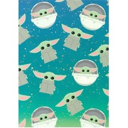 Star Wars Baby Yoda Gift Wrap 700mm x 495mm (Pk 1)