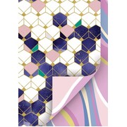 Geometric & Waves Double Sided Gift Wrap 1 Sheet