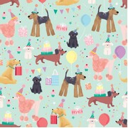 Puppy Dog Party Gift Wrapping Paper 1 Sheet