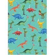 Dinosaur Party Gift Wrapping Paper 1 Sheet