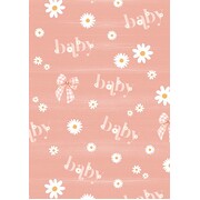 Baby Girl Daisies Gift Wrapping Paper 1 Sheet