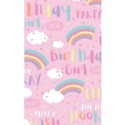 Gift Wrap Birthday Girl Rainbow Clouds 700mm x 495mm Pk 1 