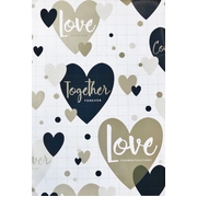 Celebrate Hearts Gift Wrap 700mm x 495mm (Pk 1)