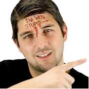 Woochie I'm With Stupid 3D Latex Scar (Pk 1)