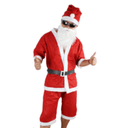 Adult Aussie Santa Suit Costume with Shorts (Pk 1)