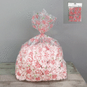 Large Christmas Candy Print Plastic Party Bags (64cm x 55cm) Pk 2