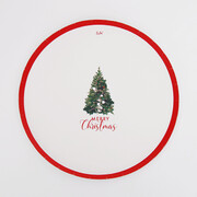 Elegant Christmas Tree Paper Plates (18cm) Pk 12
