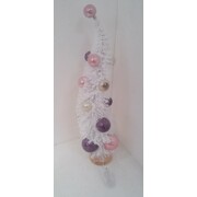 White Christmas Tree Decoration with Lights (43cm) Pk 1 