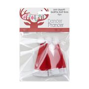 Christmas Craft Mini Santa Hats 6.5cm (Pk 6)