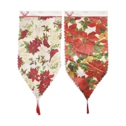 Assorted Floral Print Christmas Table Runner 33x137cm (Pk 1)
