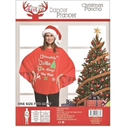 Adult Naughty or Nice Christmas Costume Poncho 