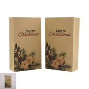 Kraft Merry Christmas Party Loot Bags (Pk 6)