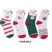 Assorted Designs Child Christmas Socks (Pk 1)