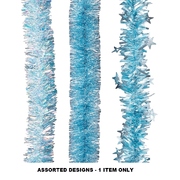Assorted Pale Blue Christmas Tinsel Decoration 2m Pk 1