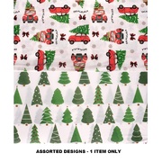 Assorted Flannel Backed Christmas Tablecover 132x178cm Pk 1
