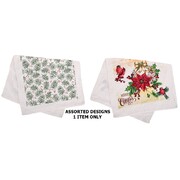 Christmas Traditional Pine or Poinsettia Tea Towel Pk1