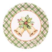 Jingle Bells Christmas Paper Lunch Plates 23cm Pk 12
