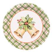 Jingle Bells Christmas Paper Plates 18cm Pk 12