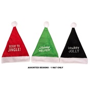 Assorted Christmas Santa Hat with Sayings Pk 1