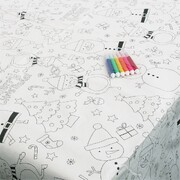 Christmas Colour In Paper Table Cover with Markers 120x180cm