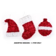 Christmas Stocking or Hat or Bauble Tinsel Decoration Pk 1