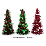 Christmas Tinsel Bauble Table Cone Tree Assorted 46cm