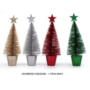 Mini Wire Christmas Tree Decoration 18cm Assorted Colour