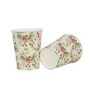 Christmas Berry Paper Cups 266ml Pk 20