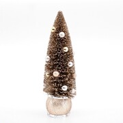 Champagne Christmas Tree Decoration with Drum Base 34cm