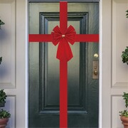 Giant Red Door Bow & Ribbon Christmas Decoration