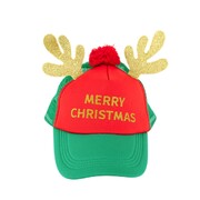 Merry Christmas Cap Hat with Antlers