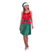 Adult Santa's Helper Christmas Elf Costume Large