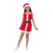 Child Miss Claus Dress Christmas Costume Large 7-8 Yrs