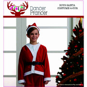 Child Santa Costume with Hat & Belt (Small, 4-6 Yrs) Pk 1