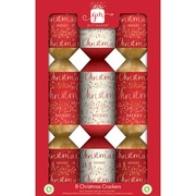 Giftmaker Red & Cream Script Christmas Bon Bons 14in (Pk 8)
