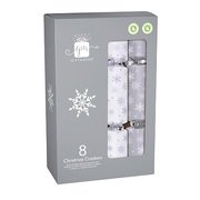 Premium White & Silver Christmas Bon Bons 12in (Pk 8)