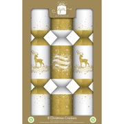 Giftmaker Gold & White Stag 13in Christmas Bon Bons (Pk 8) 