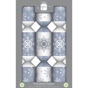 Giftmaker Silver & White Snowflake 13in Christmas Bon Bons (Pk 8)