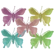Easter Clip On Glitter Butterfly Assorted Colours (Pk 1)