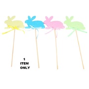 Easter Bunny Glittered Pick Decoration 32cm (Pk 1)